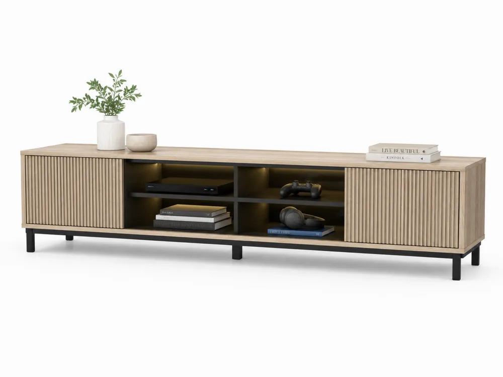 Mobile TV in legno e metallo 180x40x50 cm